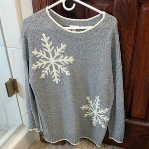 J. Jill Gray Snowflake Sweater